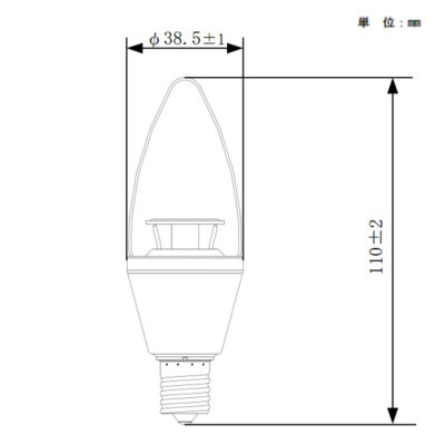 LDC5LE17CDW2 パナソニック LED電球 シャンデリア電球タイプ 25W