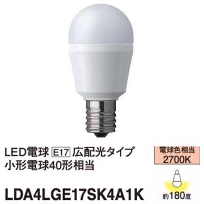 LDA4LGE17SK4A1K パナソニック LED電球 小形電球タイプ 40W形