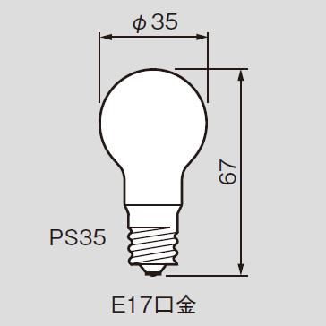 KR110V36WW テスライティング ミニクリプトン電球 40W形 ホワイト 口金