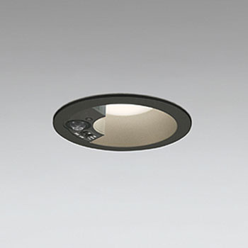 オーデリック LEDダウンライト 軒下用 白熱球60W相当 電球色 埋込穴Φ100 人感センサ付 ブラック OD261852