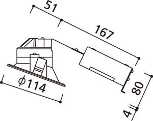 OD261297R オーデリック ダウンライト 傾斜天井用 埋込穴Φ100 白熱灯