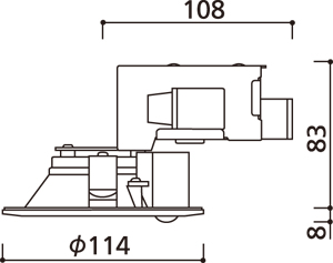 OD 261 942R LEDダウンライト 人感センサー付き 2台セット OD261942R LEDベースダウンライト 人感センサー付 ODELIC(オーデリック