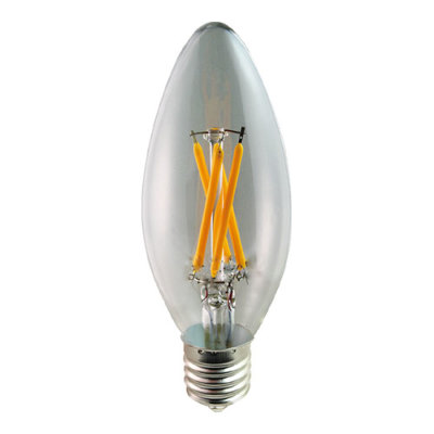 STE LED電球 シャンデリア電球タイプ 25W形相当 電球色 2700K 口金E17 調光器対応 [12個セット]  LDC4L-E17/C/27/S/D