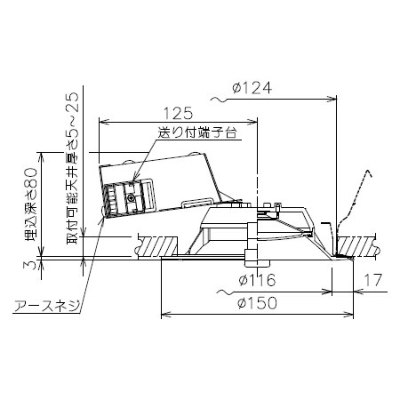 DDL4920AWG 大光電機 ダウンライト 埋込穴Φ125 白熱灯器具200W相当 温