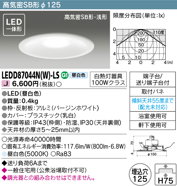  LED_ECg 125 M100W F LEDD87044N(W)-LS