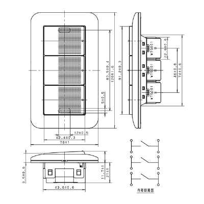 WTP50013WP パナソニック 埋込トリプルスイッチB 片切 ネーム WTP50013WP パナソニック 埋込トリプルスイッチB 片切 ネーム